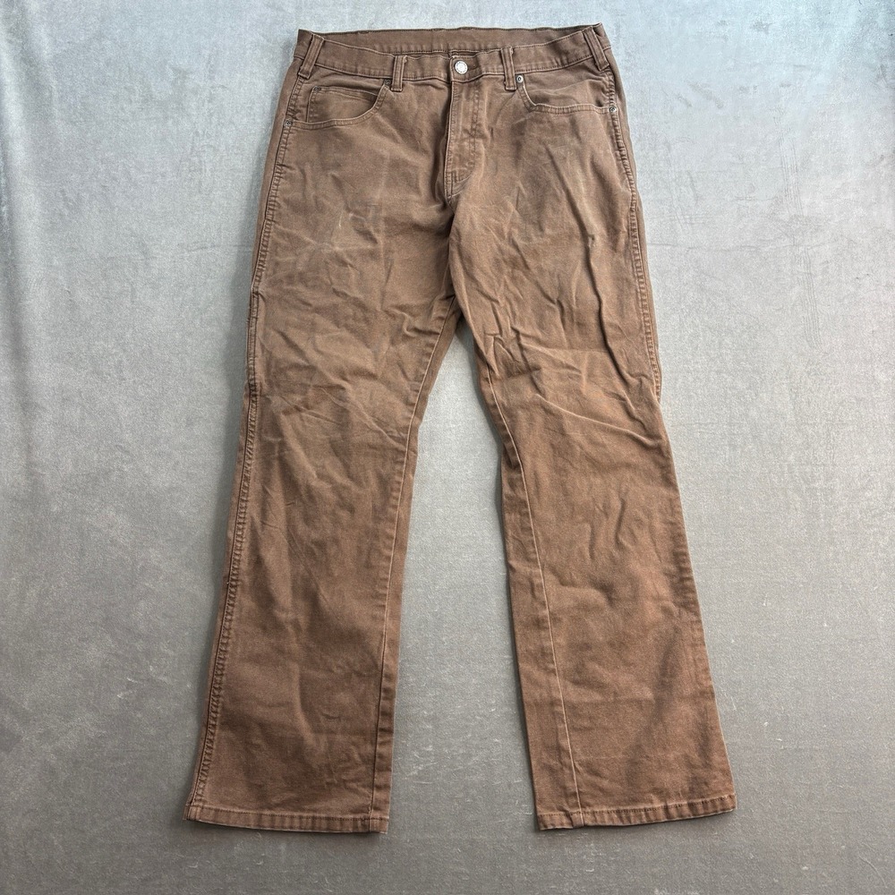 Dickies Pants Brown Cotton Stretch Workwear Casual Pants Mens 32x30